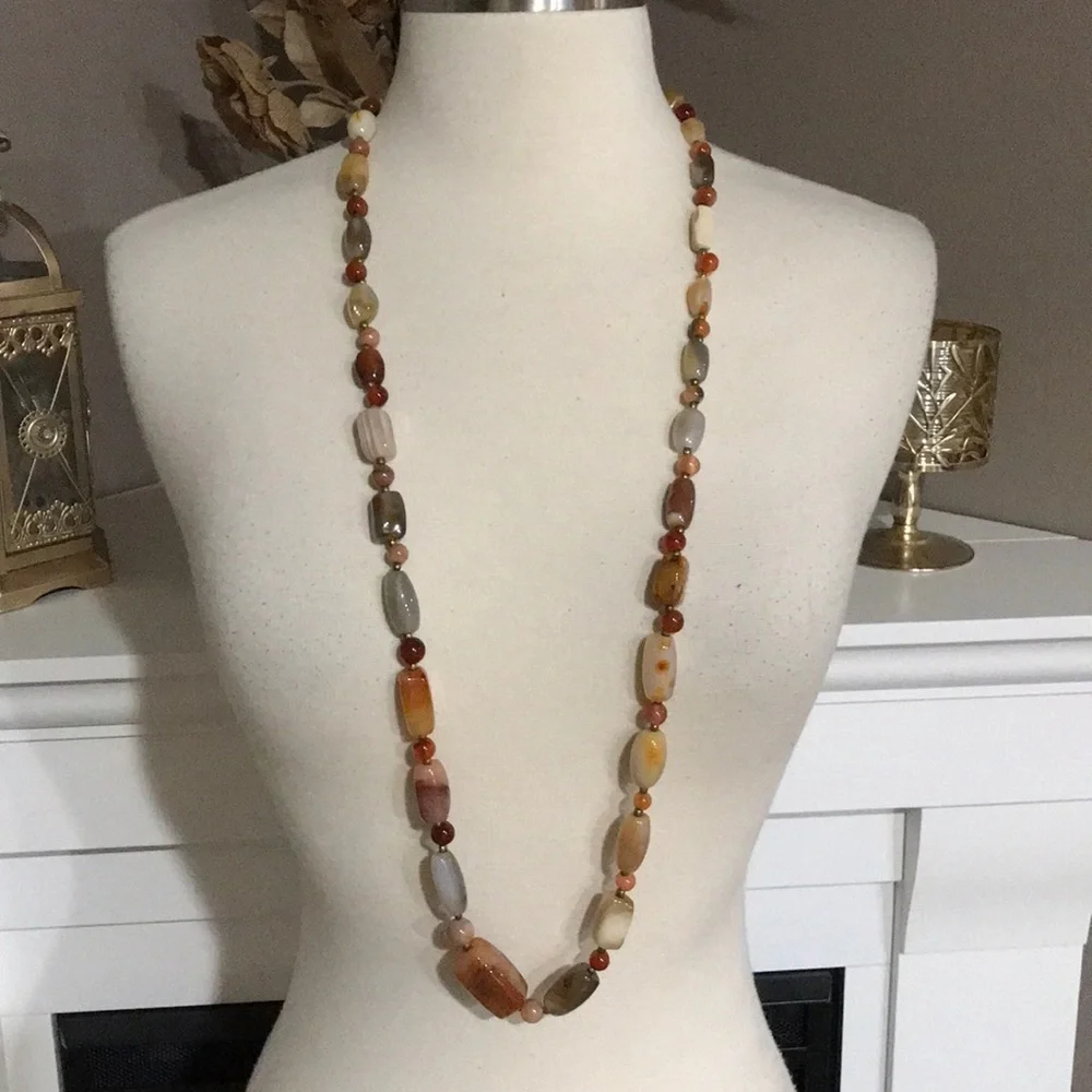 Agate Polished Stone Necklace